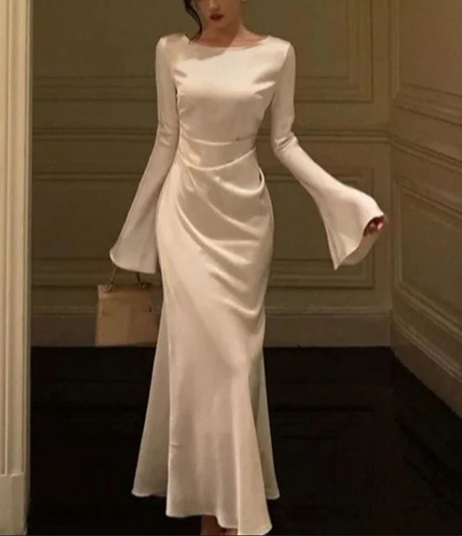 Luolandi Long Sleeves Long Prom Dress Elegant Party Dress Evening Dress Formal Dress